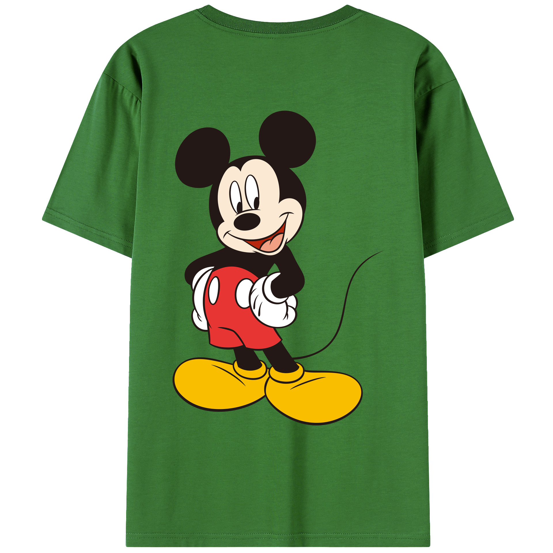 （画像用） ミッキーマウス Mickey Mouse レディース半袖Tシャツ(バックプリント)